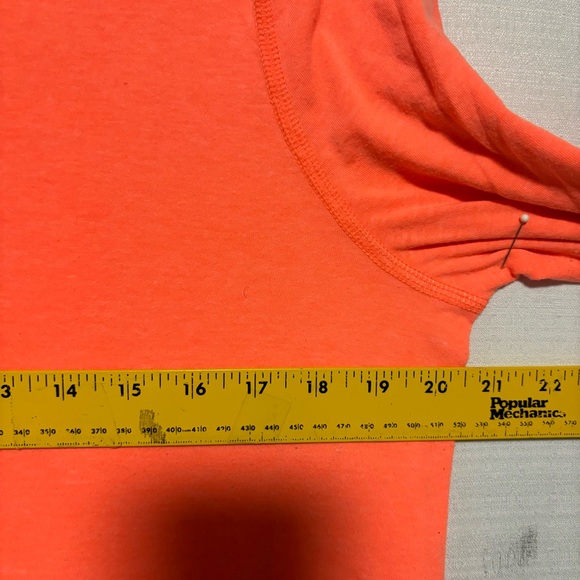 Danskin Now Semi fitted dri more Long sleeve V neck top orange XXL EUC - Picture 5 of 7